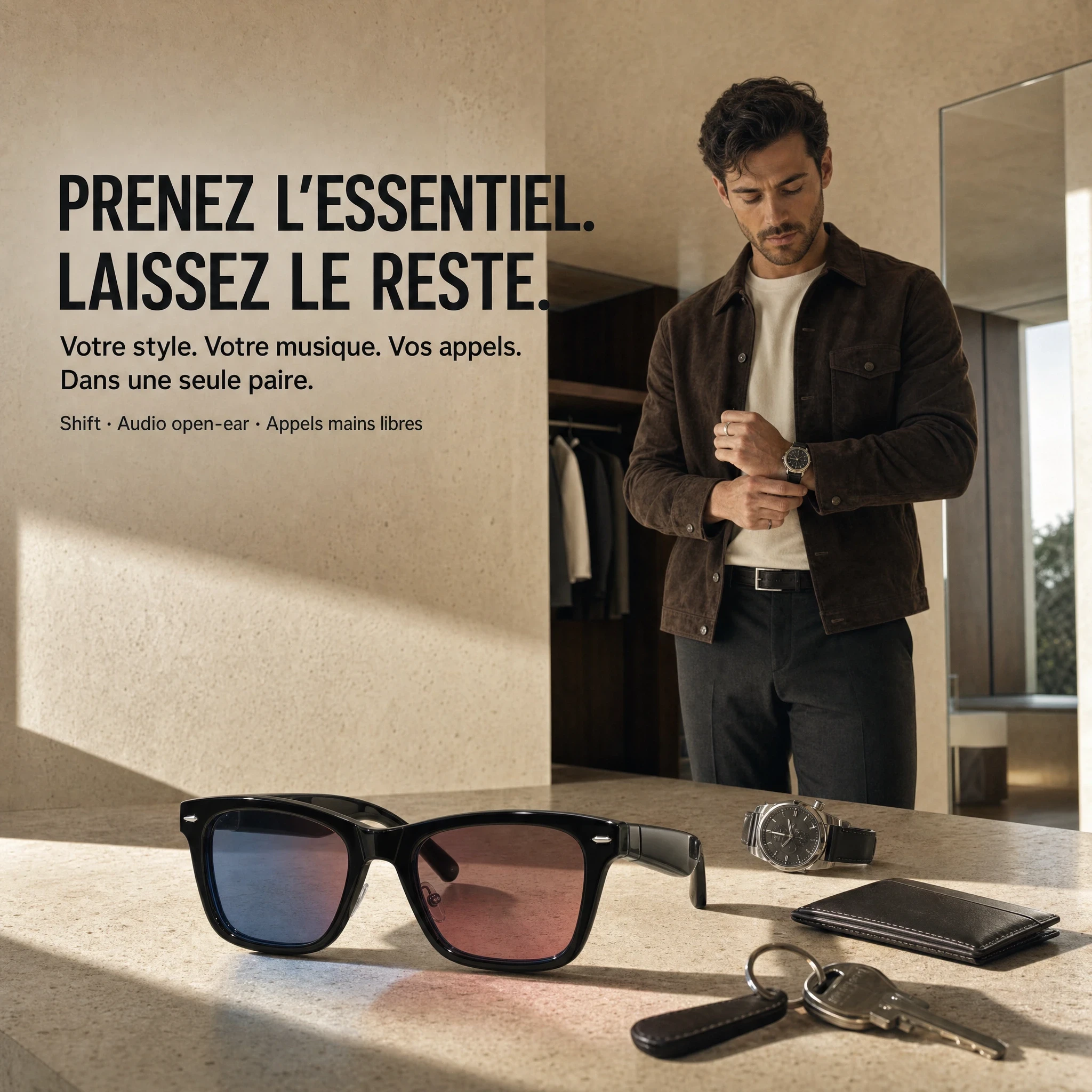 Move Shift — Lunettes intelligentes à teinte adaptative